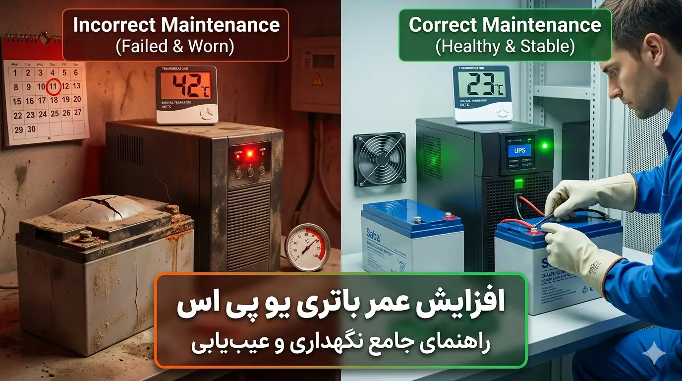 افزایش عمر باتری یو پی اس