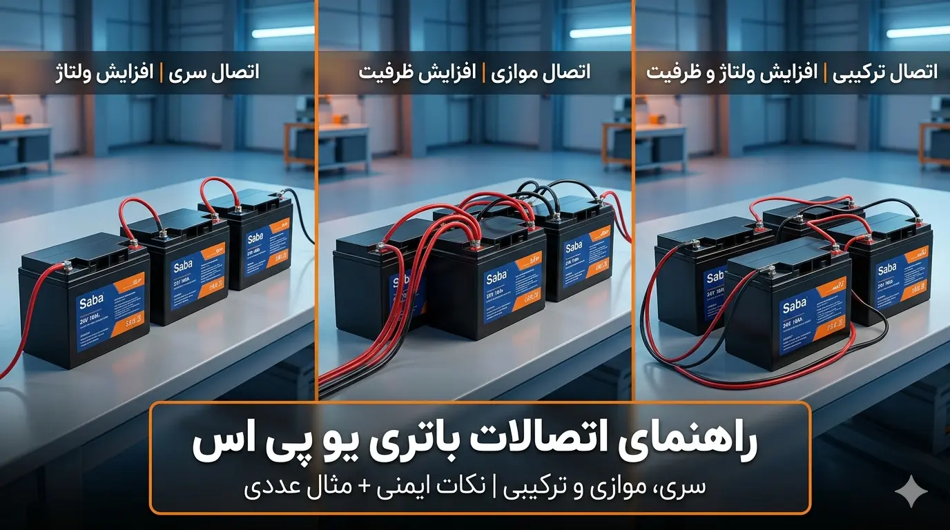راهنمای اتصالات باتری یو پی اس