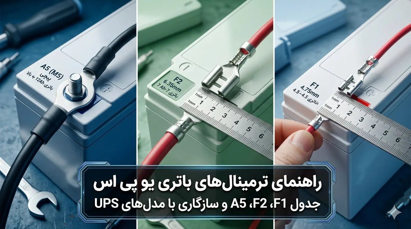 راهنمای ترمینال های باتری یو پی اس