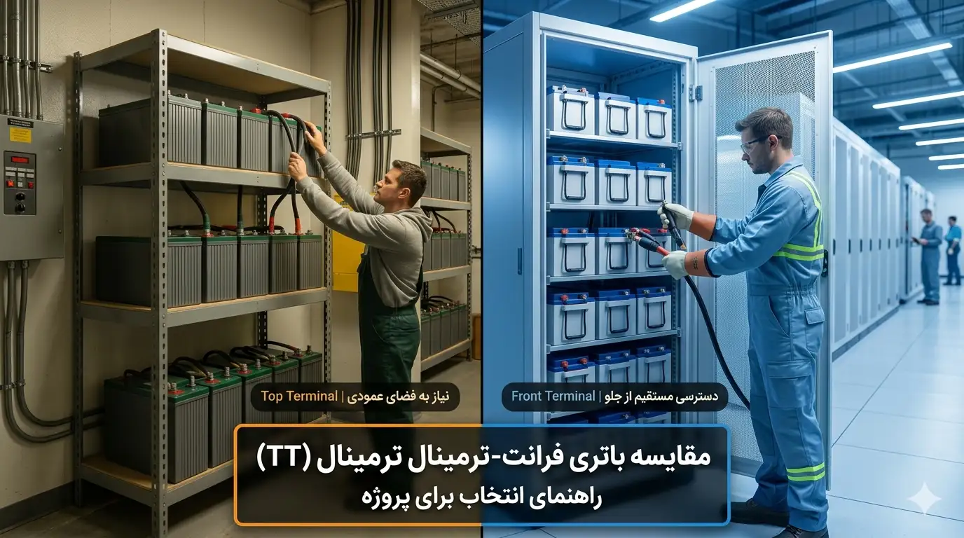 مقایسه باتری فرانت-ترمینال (FT) و تاپ-ترمینال (TT)